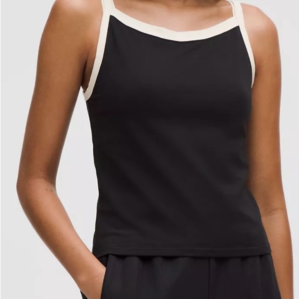 lululemon athletica Black with White trim Ringer Tank